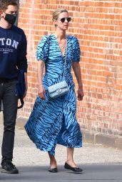 Nicky Hilton in a Blue Spring Dress - New York 05/02/2021