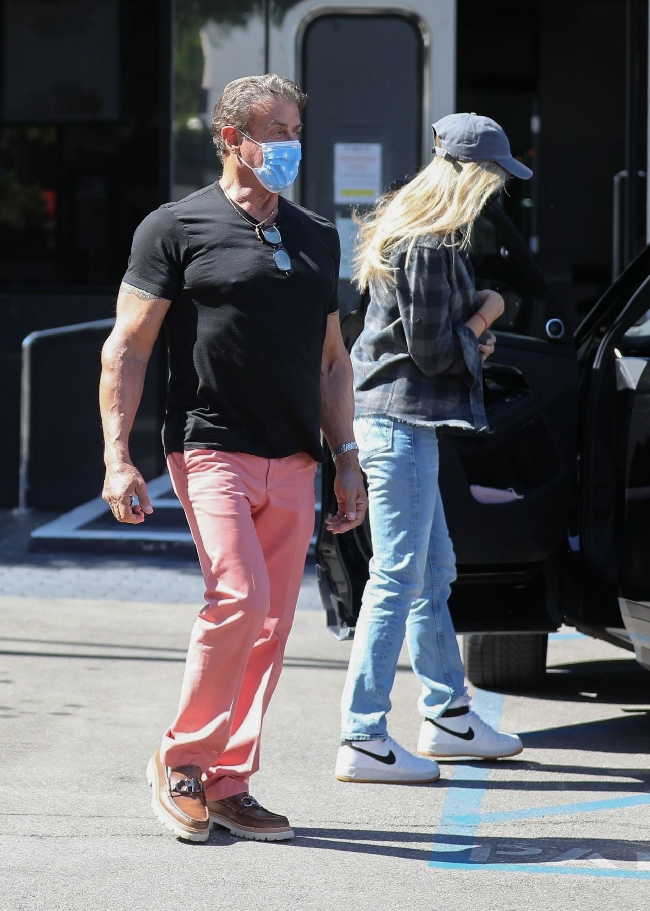 Sistine Stallone and Sylvester Stallone at XIV Karats Ltd in Beverly