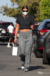 Sofia Richie in a Black Crop Top - Shopping in West Hollywood 05/26/2021