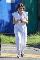 Zoe Blake Foster in an All-White Linen Outfit - Sydney 05/10/2021
