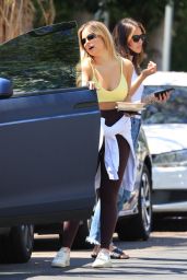 Addison Rae in a Yellow Top - West Hollywood 06/15/2021
