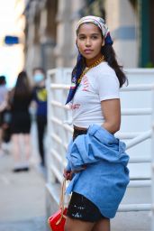 Alana Monteiro in a Vintage Inspired Outfit - New York 06/01/2021