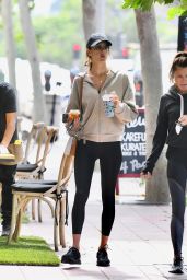 Alessandra Ambrosio at Kreation Organic Juicery in Beverly Hills 06/02/2021