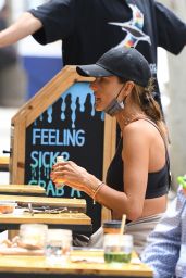 Alessandra Ambrosio at Kreation Organic Juicery in Beverly Hills 06/02/2021