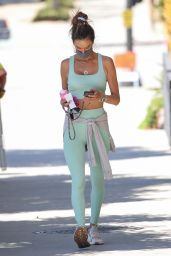 Alessandra Ambrosio in Workout Outfit in West Hollywood 06/14/2021