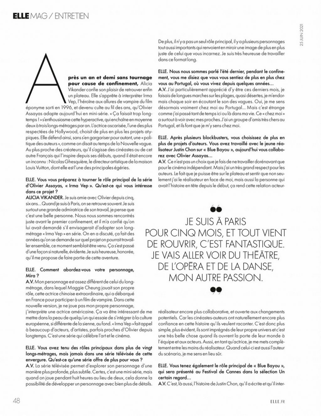 Alicia Vikander - ELLE France 06/25/2021 Issue • CelebMafia