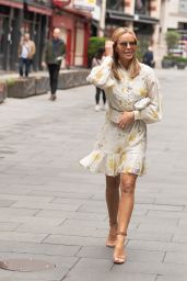 Amanda Holden in Floral Mini Dress - London 06/25/2021