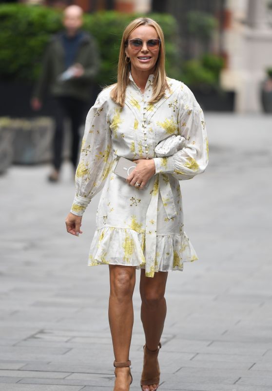 Amanda Holden in Floral Mini Dress – London 06/25/2021