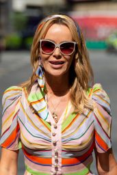 Amanda Holden Wears Patterned Dress in London 06/15/2021