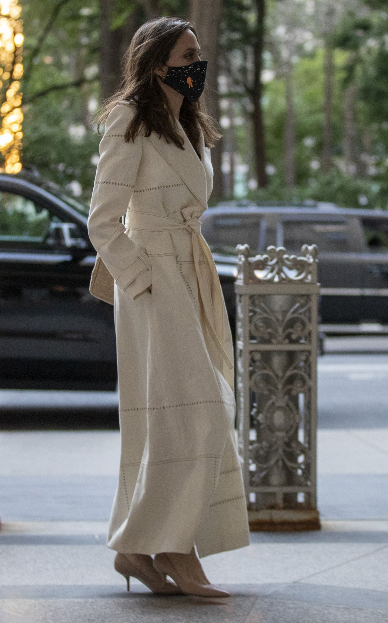 Angelina Jolie in a White Coat - New York 06/22/2021 â€¢ CelebMafia