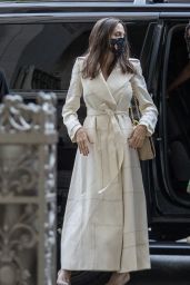 Angelina Jolie in a White Coat - New York 06/22/2021