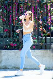 Candice Swanepoel in a Crop Top and Denim - New York 06/10/2021