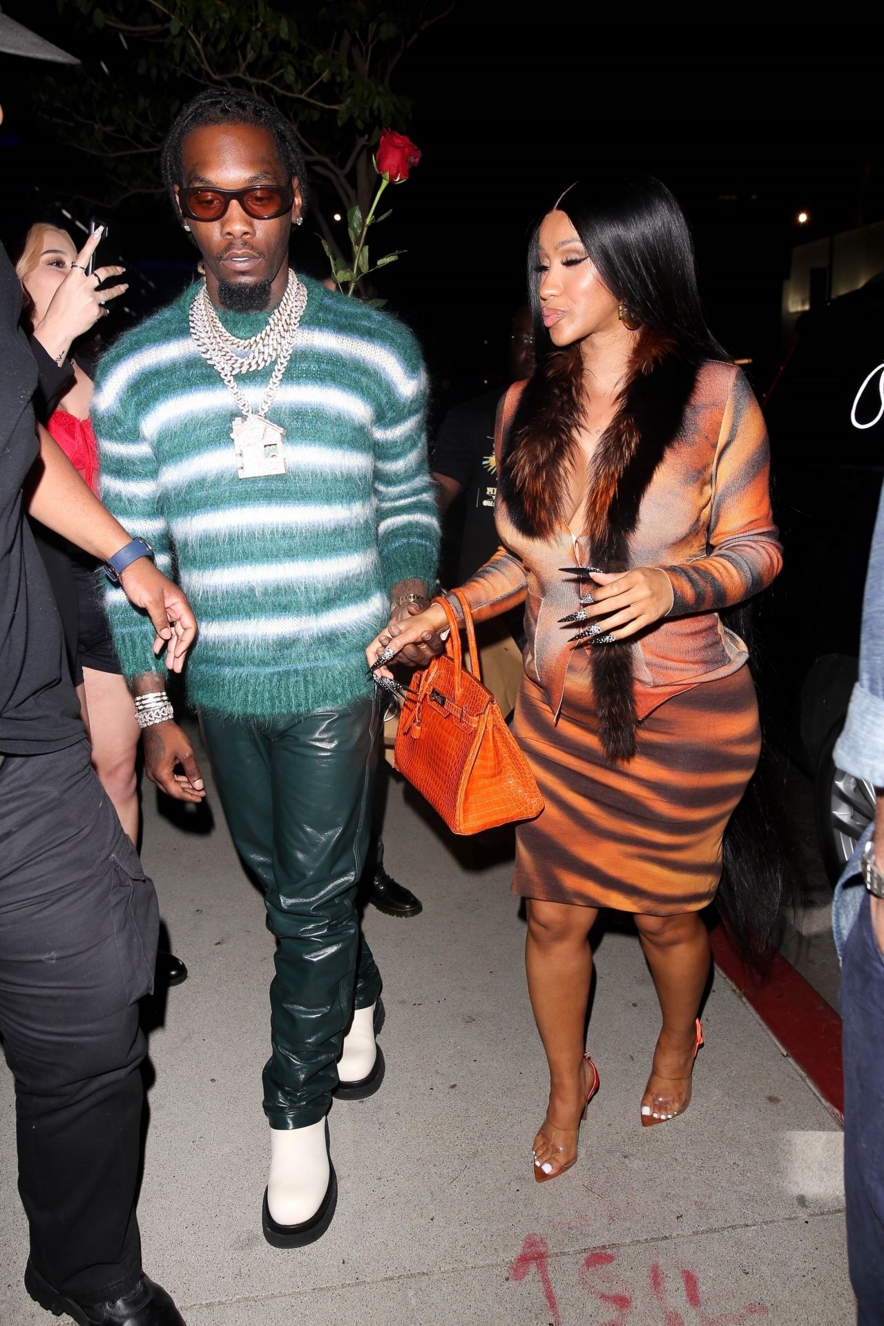 Cardi B and Offset - BOA Steakhouse in LA 06/27/2021 • CelebMafia