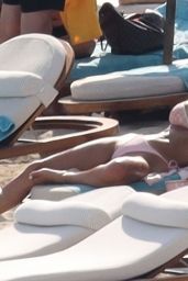 Chloe Khan in a Pink Bikini on Holiday in Mykonos 06/06/2021