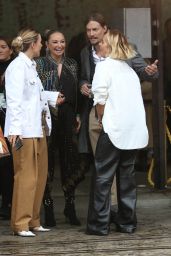 Claire Tregoning, Camilla Franks and Pip Edwards at Afterpay Australian Fashion Week Street Style in Sydney 06/03/2021