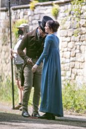 Dakota Johnson - Filming "Persuasion" in Bath 06/23/2021