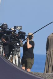 Dakota Johnson - "Persuasion" Set on The Cobb at Lyme Regis 06/15/2021