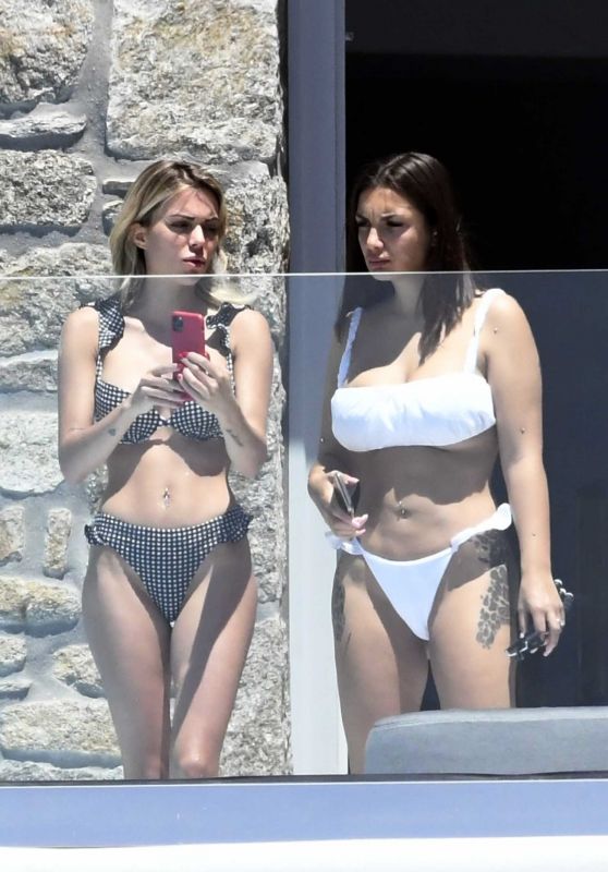 Elettra Lamborghini and Ludovica Pagani in a Bikinis in Mykonos 06/15/2021