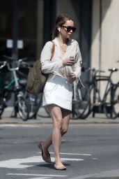 Emilia Clarke in a White Mini Skirt - Shopping in London 06/15/2021