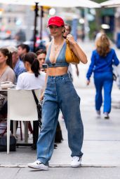 Emily Ratajkowski Wears Double Denim - New York City 06/02/2021