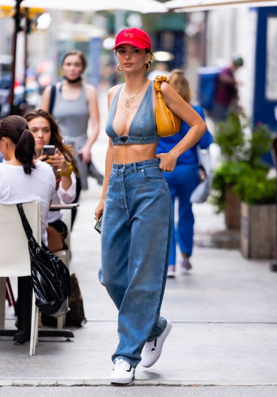 Emily Ratajkowski Wears Double Denim - New York City 06/02/2021