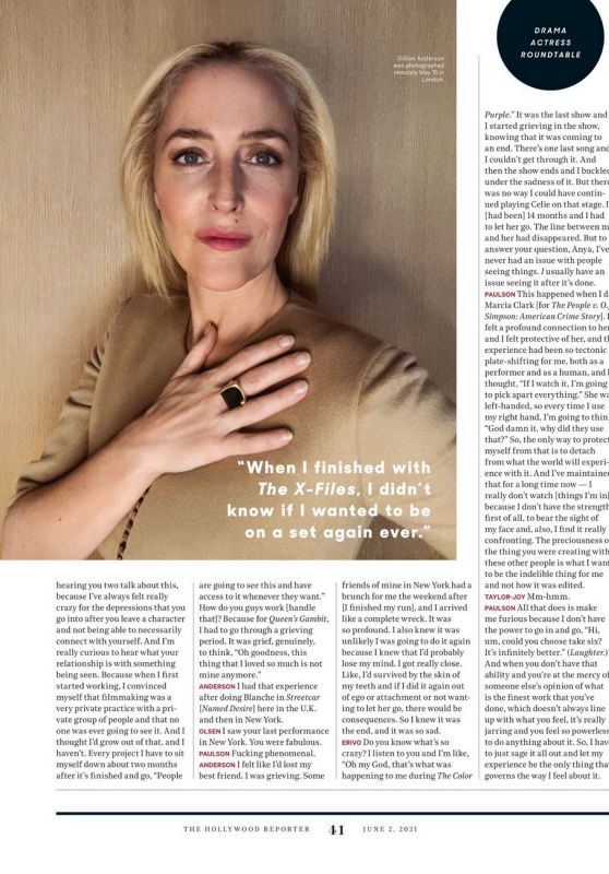 Gillian Anderson - The Hollywood Reporter 06/02/2021 Issue