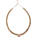 Jacquie Aiche Pave Morganite Square Center Graduated Opal Beaded Necklace