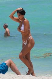 Jehona Dreshaj in a White Bikini in Miami 06/05/2021