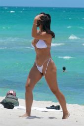 Jehona Dreshaj in a White Bikini in Miami 06/05/2021