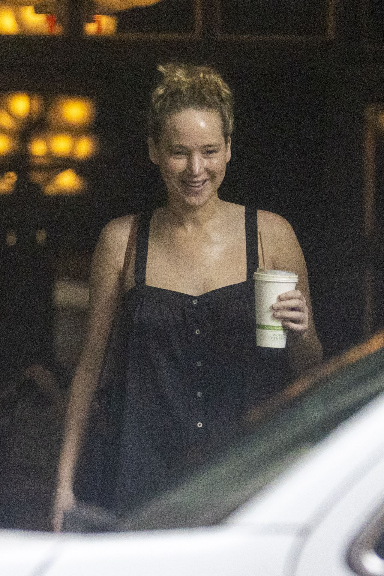 Jennifer Lawrence in a Black Outfit Night Out in Manhattan 