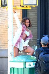 Justine Skye - Filming a Music Video in NY 06/23/2021