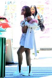 Justine Skye - Filming a Music Video in NY 06/23/2021