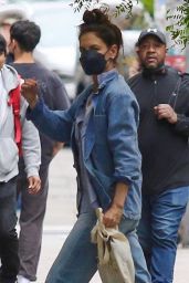 Katie Holmes Wearing All Denim - Running Errands in Manhattan’s Downtown Area 06/03/2021