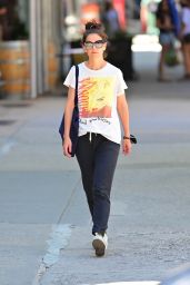 Katie Holmes Wears MADONNA Blonde Ambition World Tour 1990 Tee and Sweat Pants - NYC 06/17/2021
