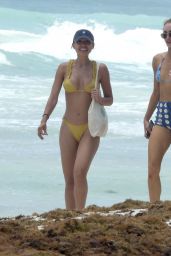 Kelsey Merritt in a Yellow Bikini - Beach in Mexico May 2021