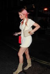Lottie Moss in a Mini Buttoned Up Dress - Christabel’s in London 06/10/2021
