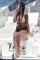 Madalina Ghenea in a Bikini on a Yacht in Portofino 06/01/2021