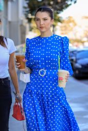 Maya Henry in a Blue Dress - Out in West Hollywood 06/14/2021