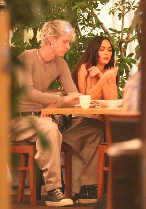 Megan Fox and Machine Gun Kelly at Matsuhisa Restaurant in Beverly Hills 06/01/2021