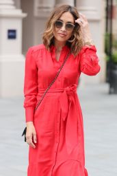 Myleene Klass in a Long Red Dress - London 06/11/2021