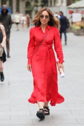Myleene Klass in a Long Red Dress - London 06/11/2021