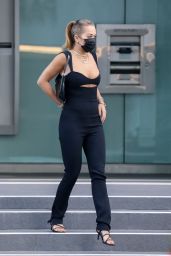 Rita Ora in a Black Jumpsuit - Los Angeles 06/02/2021