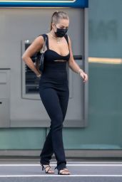 Rita Ora in a Black Jumpsuit - Los Angeles 06/02/2021