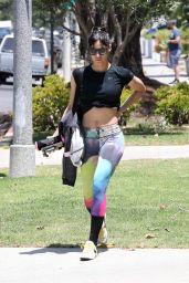 Sofia Boutella in a Colorful Gym Ready Ensemble - Los Angeles 06/01/2021