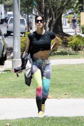 Sofia Boutella in a Colorful Gym Ready Ensemble - Los Angeles 06/01/2021