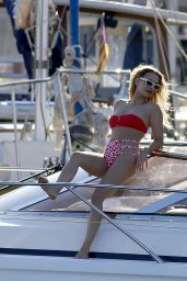 Sophie Hermann in a Red and Cherry Bikini in Ibiza 06/08/2021