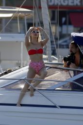 Sophie Hermann in a Red and Cherry Bikini in Ibiza 06/08/2021