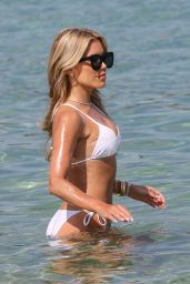 Sylvie Meis in a White Bikini in Saint Tropez 06/06/2021