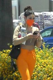 Vanessa Hudgens in Bright Orange Leggings - Lowes in LA 06/01/2021