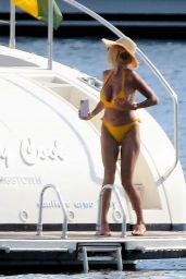 Victoria Silvstedt in a Bikini on a Luxury Yacht in Monaco 06/28/2021